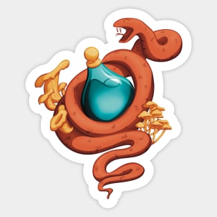 Snake with Potion Sticker